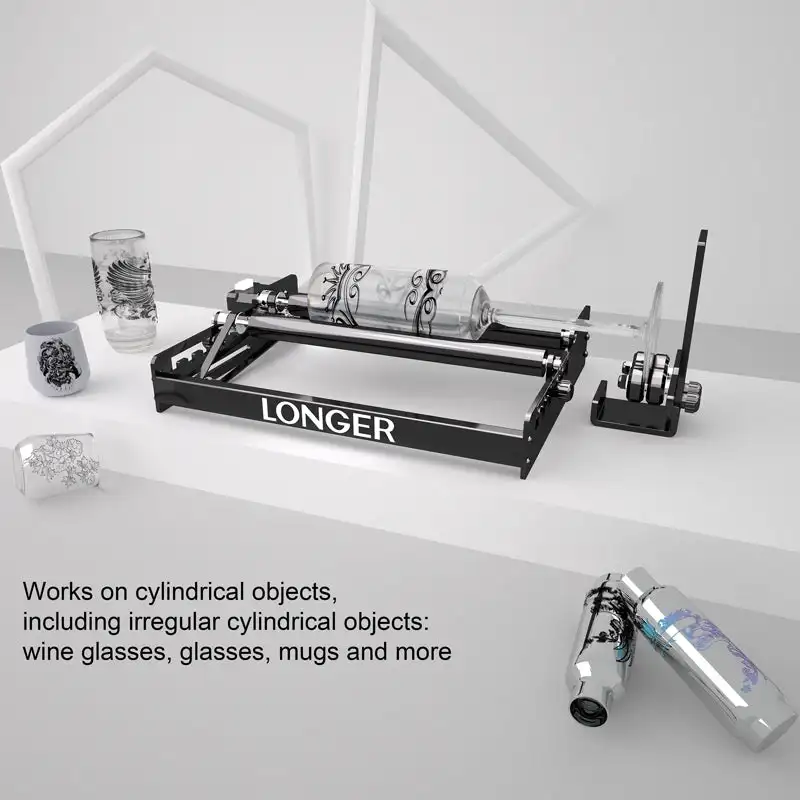 Rotary Roller Upgrade Kits For Laser Engraver Cutting Machine  Engraving Cutting Cylindrical object