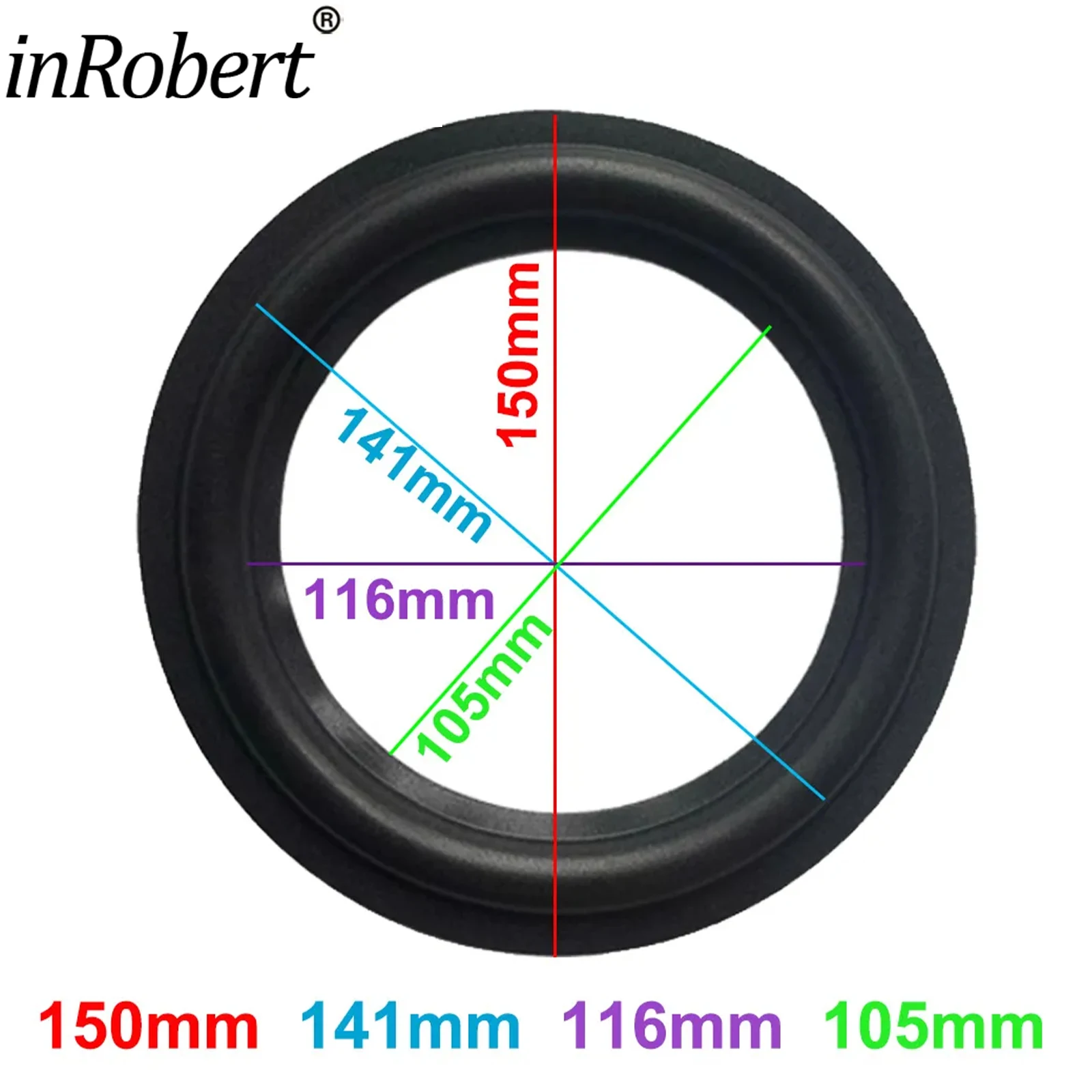 6 Inch Speaker Foam Repair Suspension Surround 150x141x116x105MM Folding Ring Full Range Woofer Speaker Replacement Rubber edge