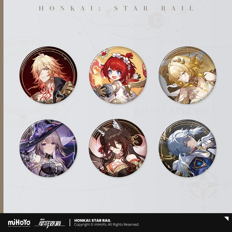 Sunsyea Honkai Star Rail Official Merch miHoYo Original Authentic QXYY Series Badge Dan Heng Blade Kafka Luocha Sunday Robin