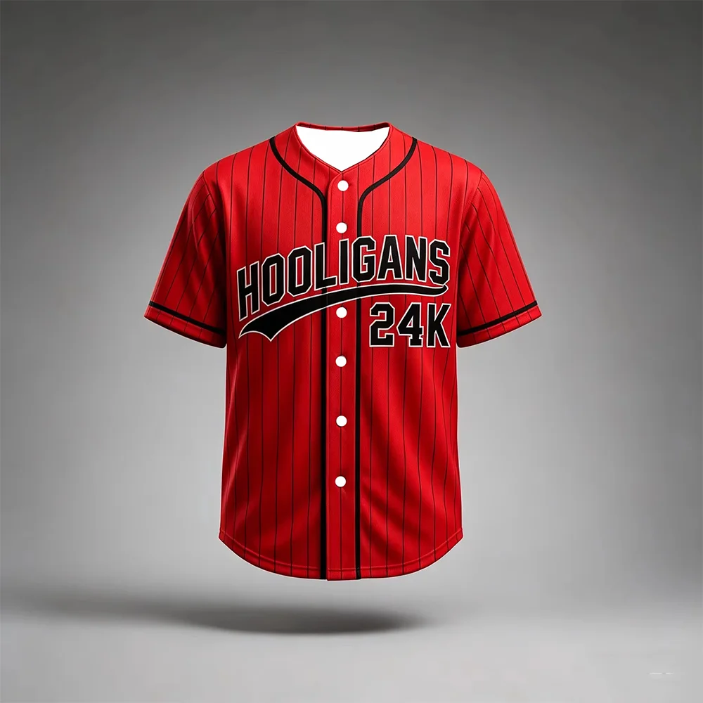 Unisex 2026 Bruno Mars 24K Hooligans Baseball Jersey Short Sleeve