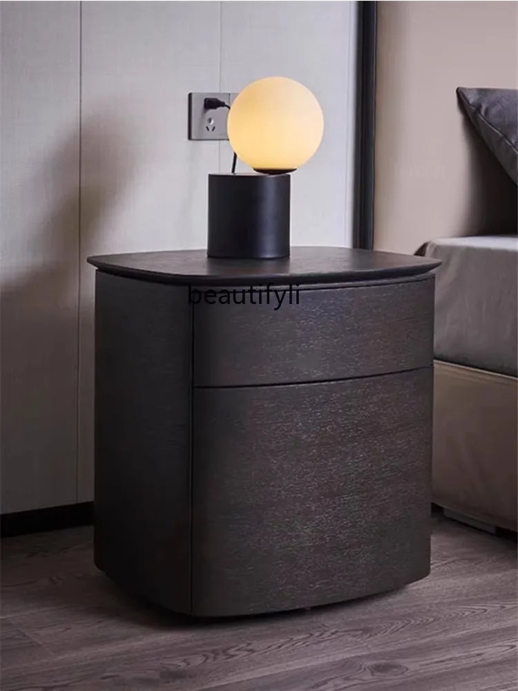 Super Creative Pine Bedside Table Modern Minimalist Nordic Style Smoke Installation-Free Bedside Storage Cabinet furniture