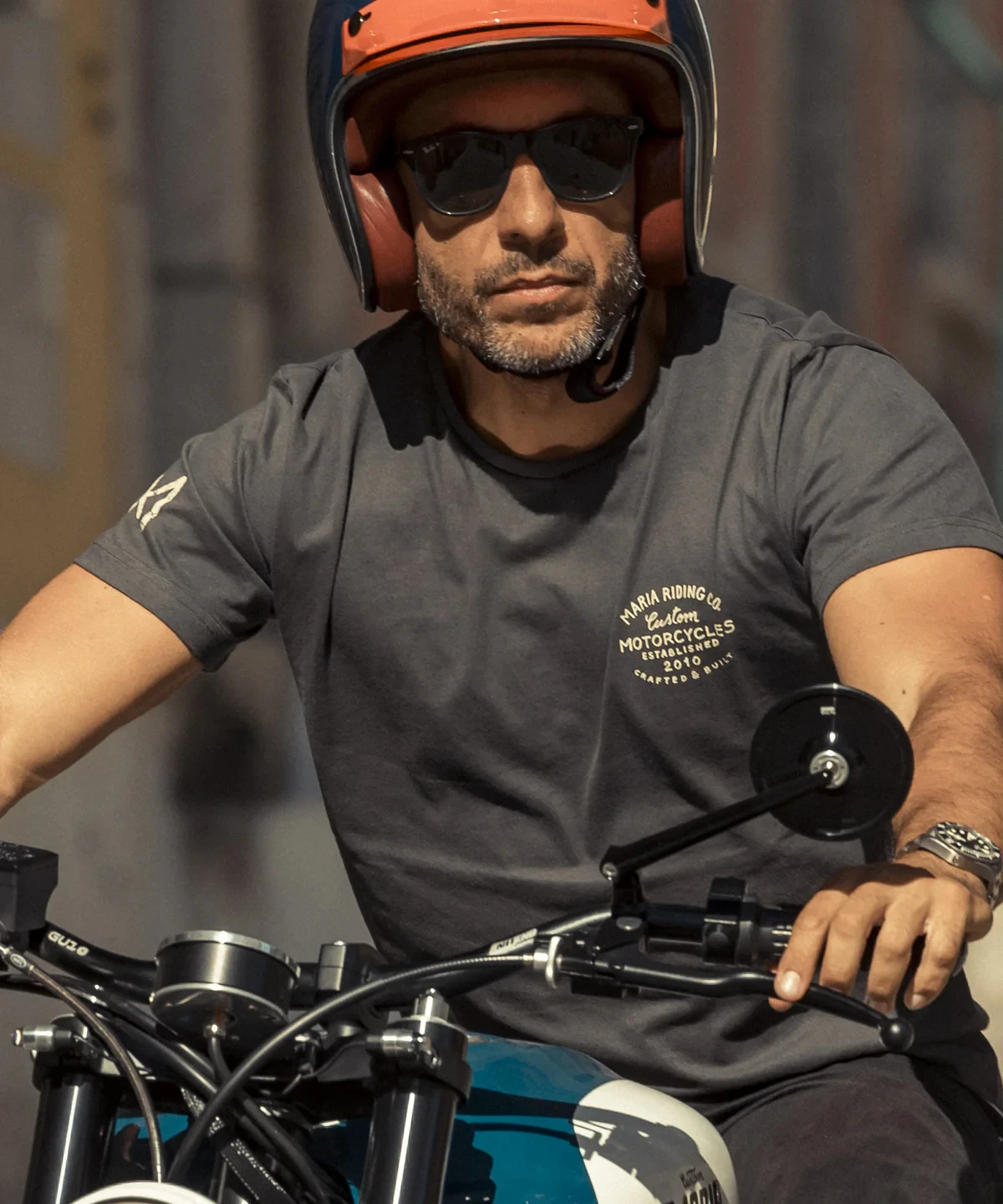 

2025 Motocross Casual Retro T-shirt Motorcycle Sport Speed Conquer Men's MARIA Loose Breathable Sweat Absorbing Quick Drying Top