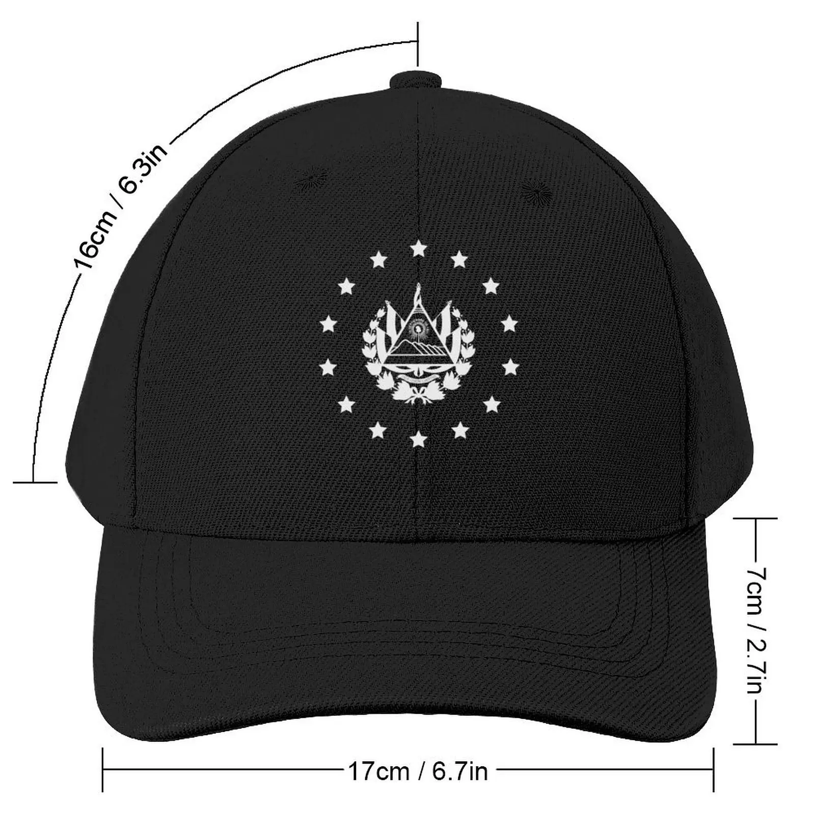 Escudo de El Salvador und Blanco Baseball Cap Beach Outing Anime Hat Men Luxury Brand Women's