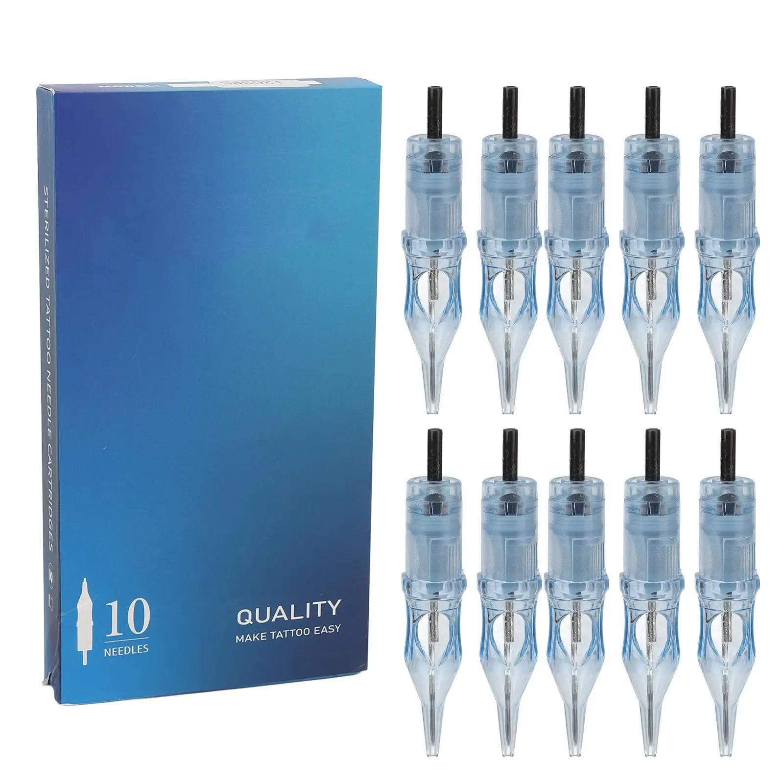

Stainless Steel for tattoo Cartridge Needles Set 10pcs Professional Disposable Accessories for tattoo Machines