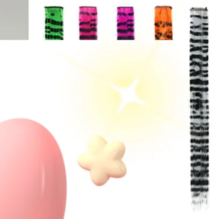 جديد شريط متعدد الألوان ليوبارد مطبوعة طويل مستقيم شعر مستعار كليب للفتيات يسلط الضوء على قطع الشعر المستعار #1