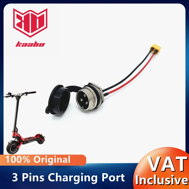 Kaabo 3 Pins Charging Port for Wolf King GT Wolf Warrior Mantis 10 Mantis 8 Electric Scooter Original Plug Charging Port Parts