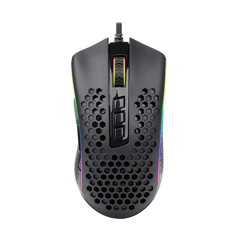 Redragon Storm Elite M988 Raton Gaming USB 32000dpi - 8 programmable buttons-perforated honeycomb housing-RGB lighting Chro. tintasycartuchos.com