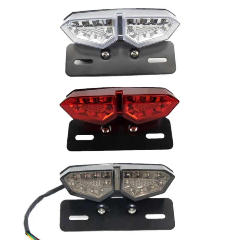 electric vehicle LED rear tail light, motorcycle accessories with bracket, brakedriving left and right steering integrated light