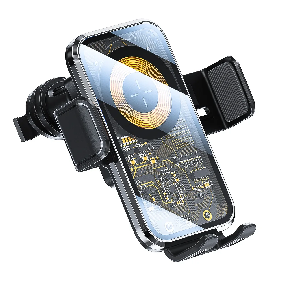 

Universal Car Wireless Charger Auto Car Mount Phone Holder Stand 15W Fast Charging For iPhone Xiaomi Samsung Intelligent Sensing
