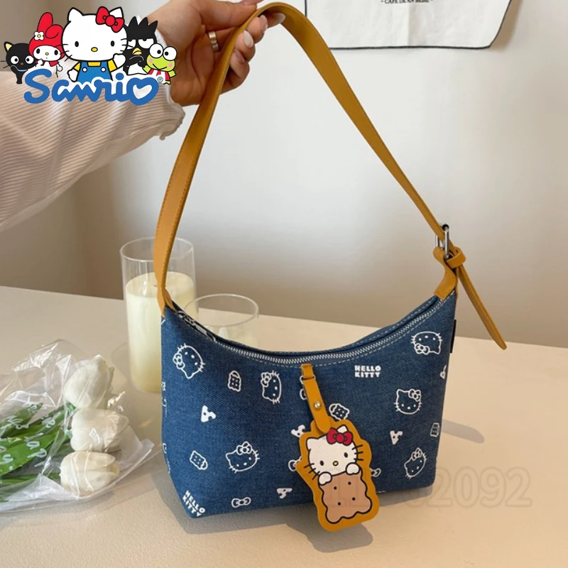 Sanrio Hello Kitty New Women's Mini Handbag Fashion Trend Women's Shoulder Bag Cartoon Cute Mini Casual Women's Bag