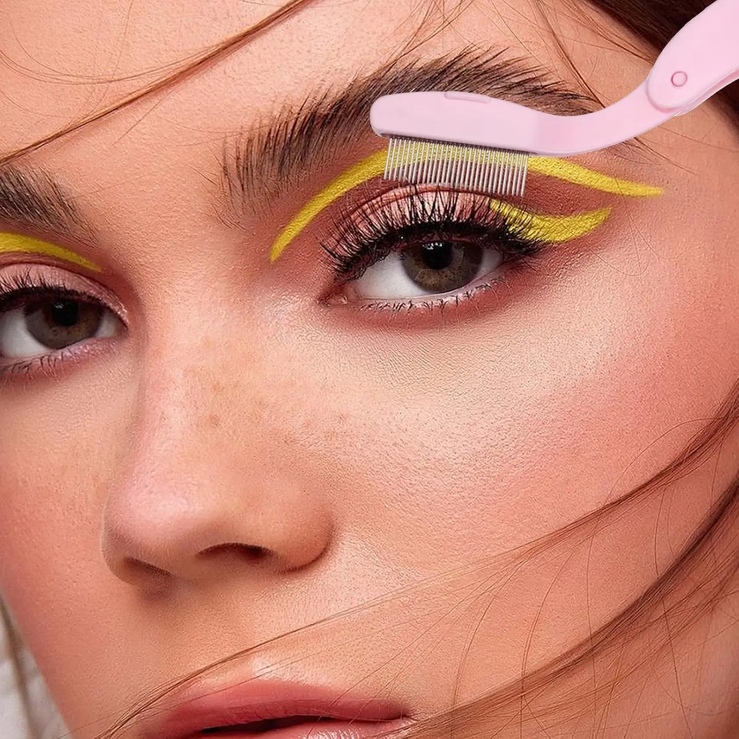 Peines de pestañas plegables, separador de pestañas portátil y herramienta de máscara, aplicación sin enredos para viajes (salón y uso doméstico), 2 uds.