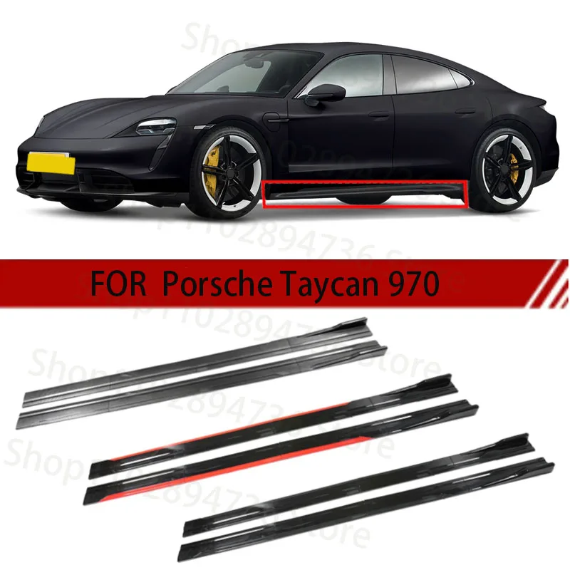 

FOR Porsche Taycan 970 2M Car Side Skirt Extension Plate Lip Separator Bumper 2.18M Racing Side Spoiler