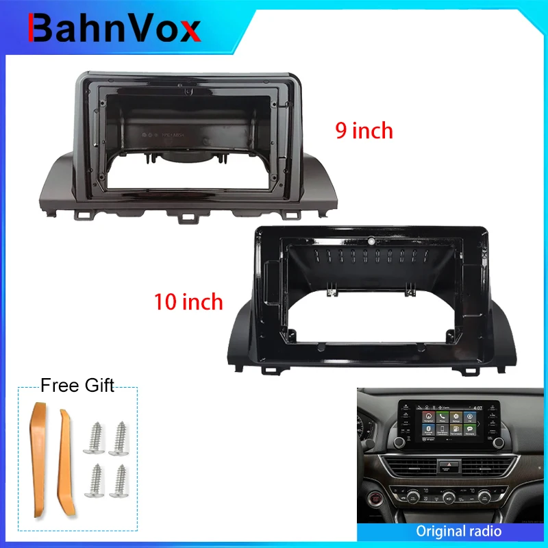 9 / 10.1 Inch Car Android Facias frame For Honda Accord 10th 2018 2021 Android Radio Dash Fitting Panel Kit cable video harness
