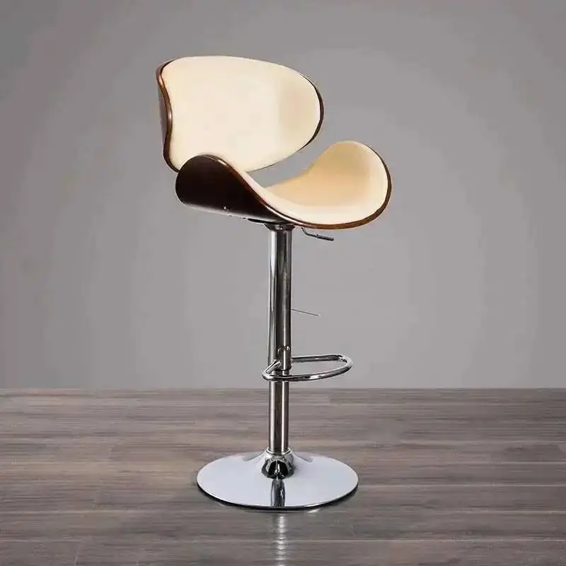 

Ножки стула, минималистичный регулируемый табурет со спинкой, вращающийся высокий табурет в скандинавском стиле, минималистичный современный барный современный роскошный барный стул