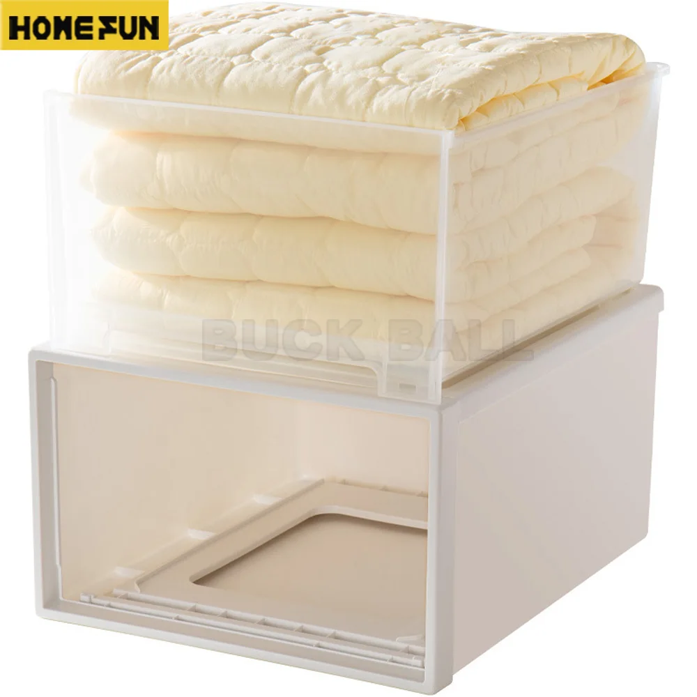 

Plastic Drawer Type Transparent Storage Boxs Storage Box Drawer Type Wardrobe Storage Box Household Clothing Quilt Storage Box