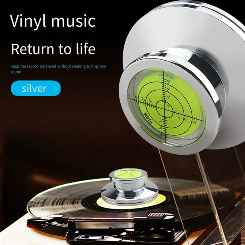 HFES الفضة الدقة المعادن القرص استقرار المشبك لعشاق القرص الدوار Hifi LP مسجل فينيل