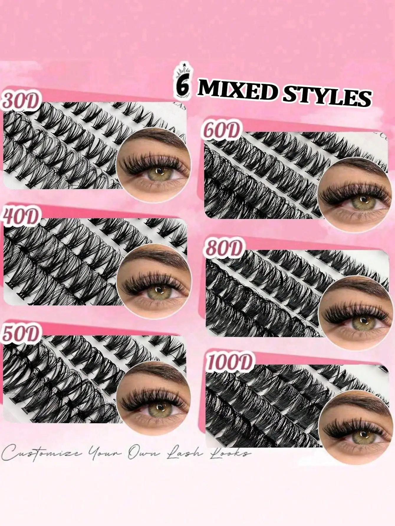 DIY Wimpernverlängerungen für Zuhause, Wimpernbuch, weiche, flauschige Cluster-Wimpern, natürliche einzelne Wimpern für Augen-Make-up – Detail 6