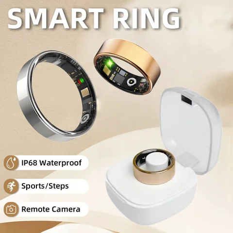 2026 Smart Ring Bluetooth Call Heart Rate Blood Pressure Monitor 5ATM Waterproof Health Ring Men Women For Xiaomi Gift