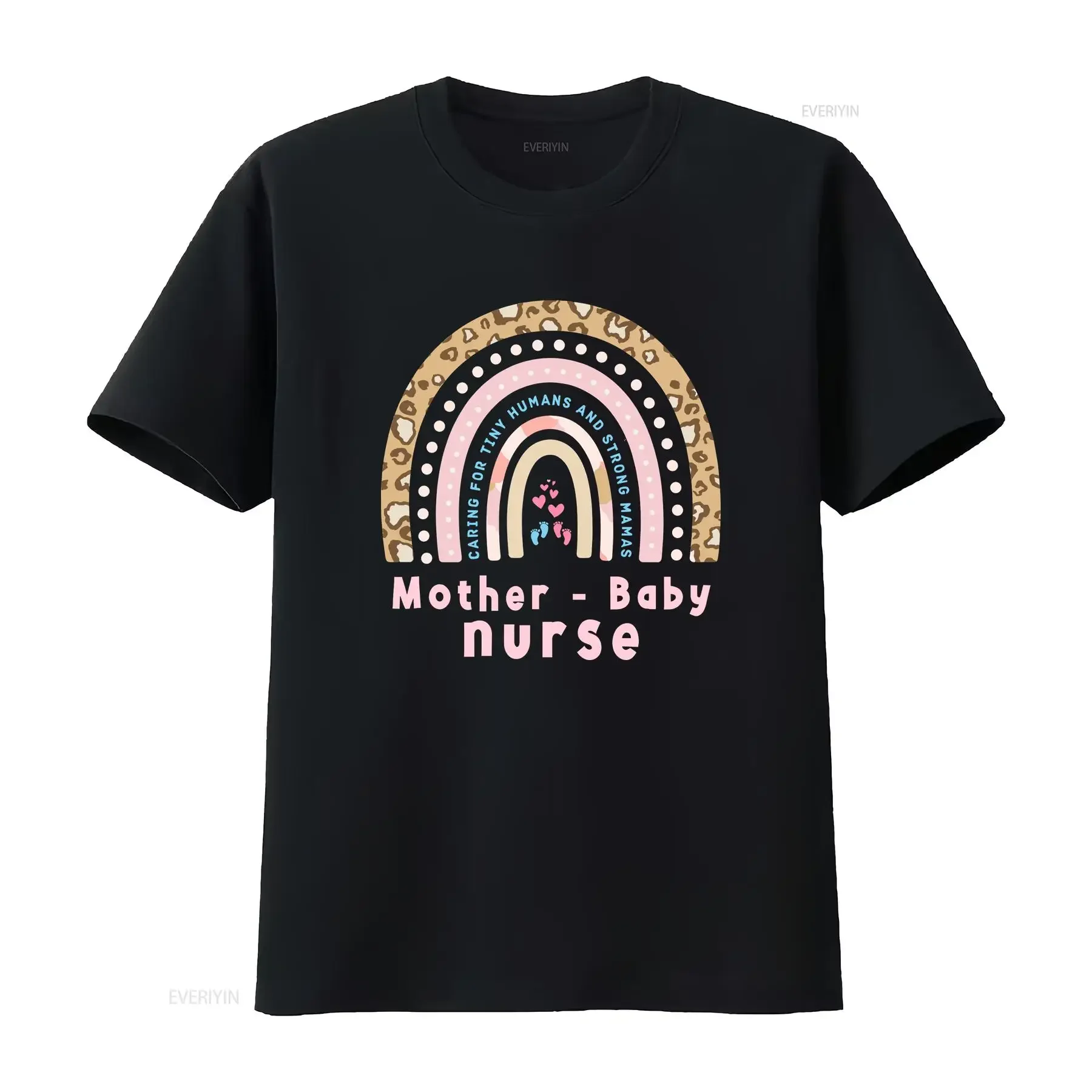 Mother Baby Nurse Rainbow T Shirt OB New Grad Postpartum Labor and Delivery Maternity Thank You  vintage Washed Comfortable