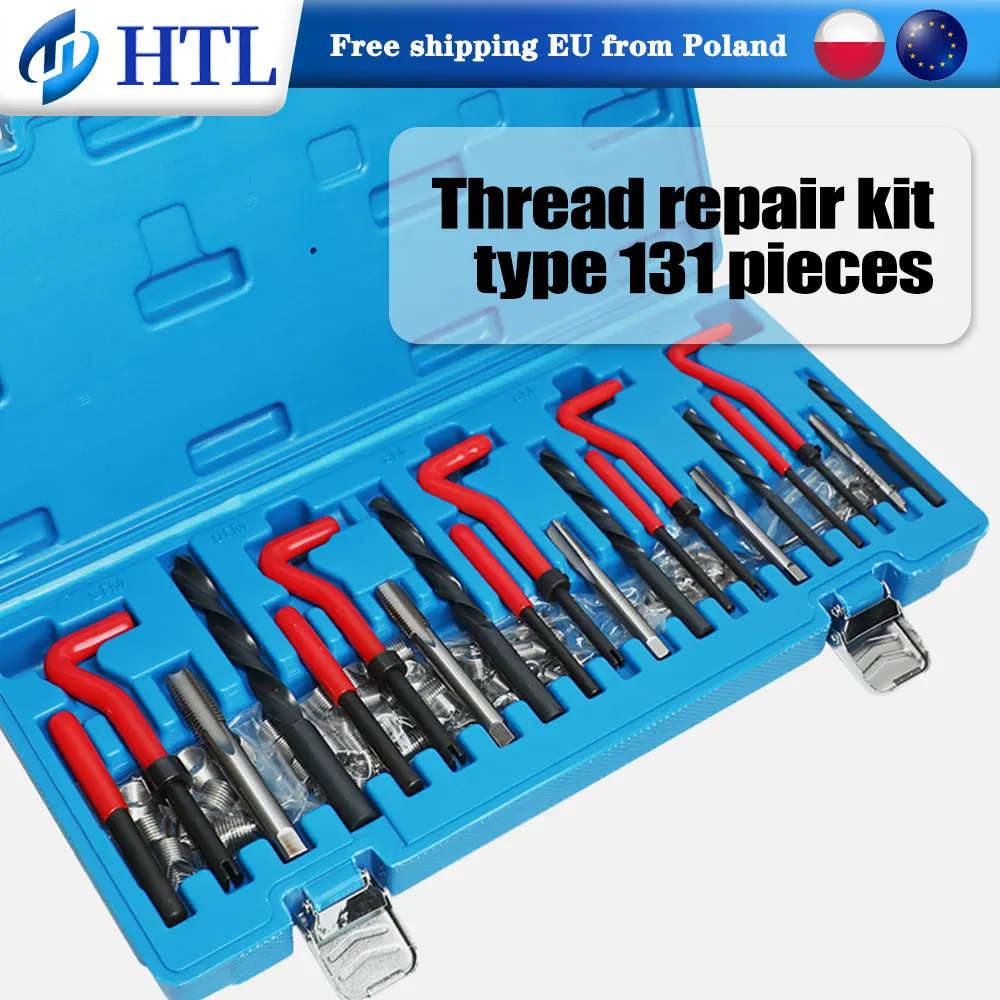 Kit de réparation de filetages endommagés pour bloc moteur M5 M6 M8 M10 M12 – Ensemble de restauration de filetages métriques pour culasse et carter d'huile automobile