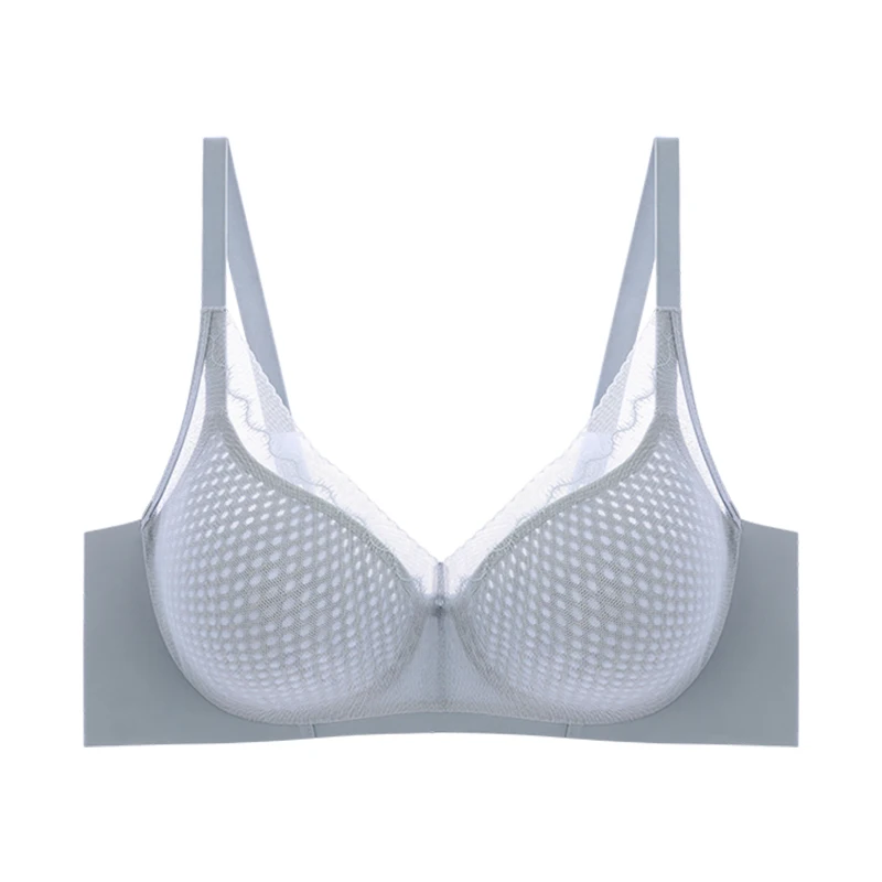 Soutien-gorge grande poitrine pour femme, soutien-gorge léger, respirant, sans couture, soutien doux