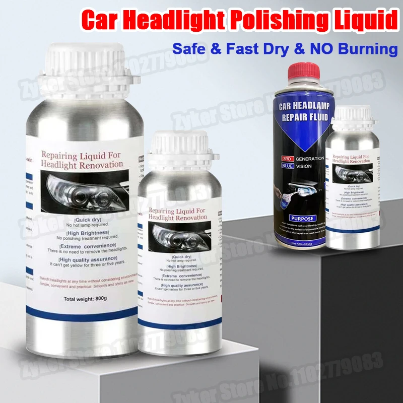 Car Headlight Polishing Evaporator Liquid Car Headlight Restoration Liquid Headlamp Repair Chemicals Polishing Headlights Liquid