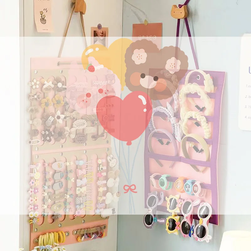 Hair Bows Organizer Large Capacity Headband Holder Wall Hanging Hair Clip Storage Hanger Space Saving Hair Girls Room Wall Deco