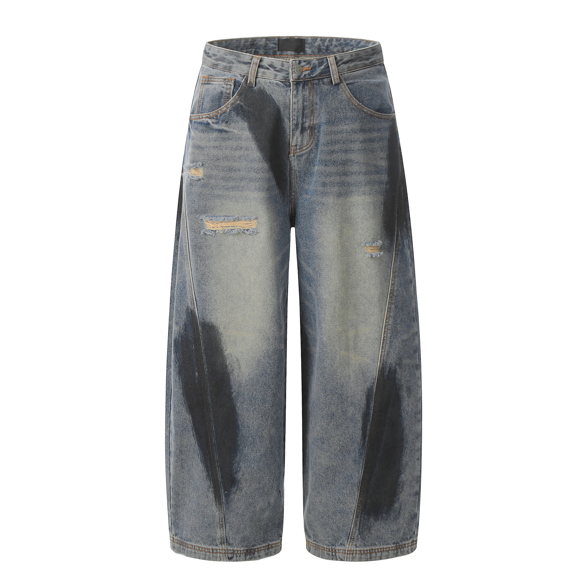 Damen-Jeans, hohe Taille, Hip-Hop-Modehose, Streetwear, Harajuku, Y2K, Stern 2025, weibliche Denim-Hose mit weitem Bein