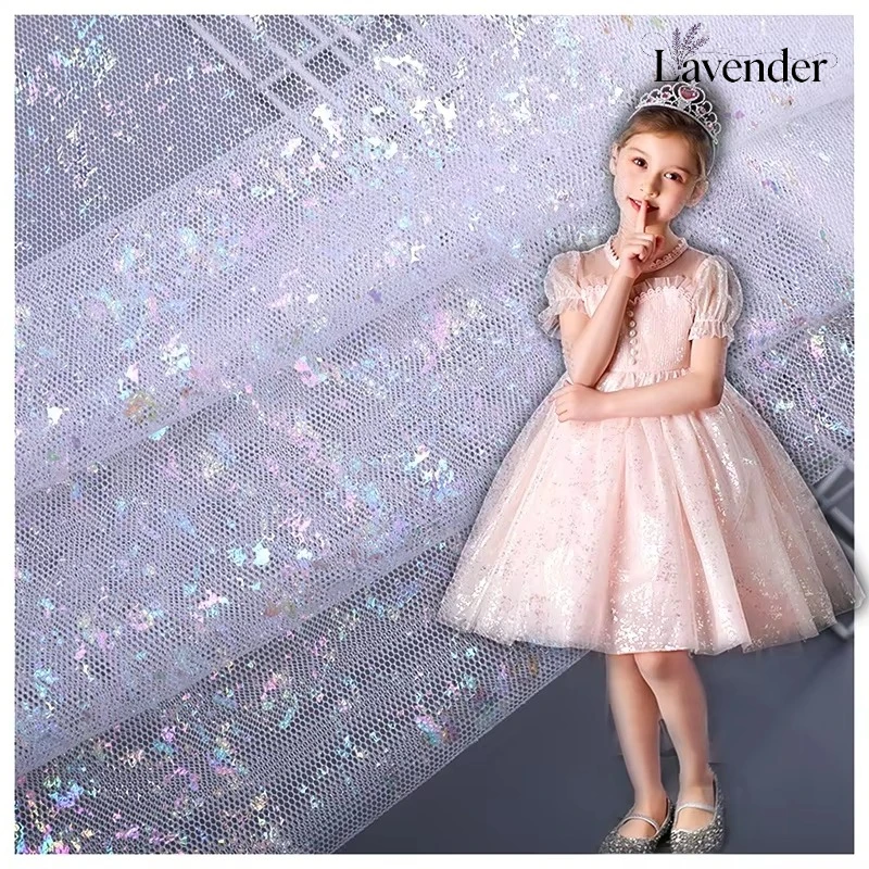 

New Phantom Chiffon White Foil Printed Hard Yarn Sewing Children's Fluffy Dress DIY Bow headband accessories Accessories