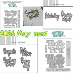 2026 May newEnglish alphabet  Metal cutting data slimline essentials scrapbooking card cut die for DIY handmade card crafts