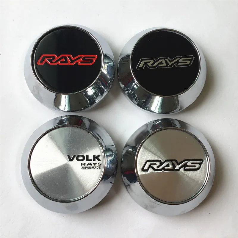 4PCS 60MM  For RAYS VOLK Logo Emblem Rim TE37 Car Styling Japan Volk Wheels Center Cap Accessories