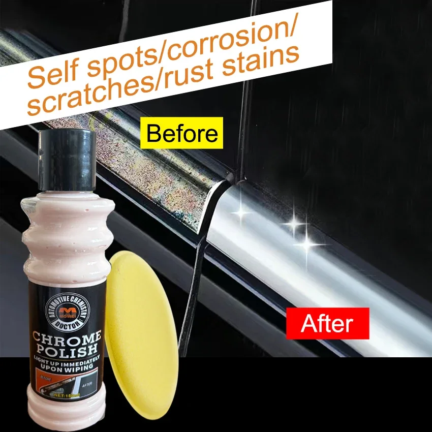 150g Car Chrome-Plated Repair Paste: Restore Shine, Remove Rust, and Polish – Perfect for Badges and Decorative Parts