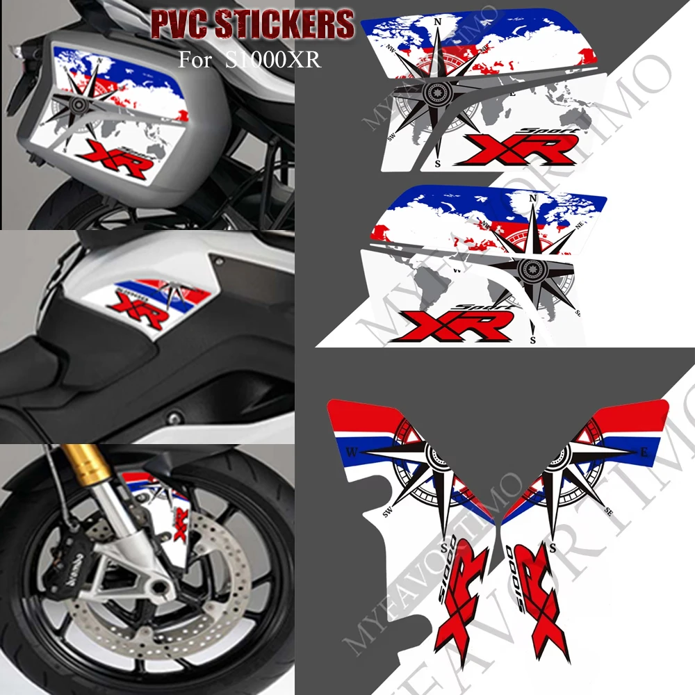 

Motorcycle Front Fender Tank Pad Trunk Luggage Cases Panniers Stickers Decals For BMW S1000XR S 1000 XR S1000