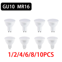 1/2/4/6/8/10pcs LED Bulbs GU10 MR16 LED Spot Light 12W 9W 6W 3W LED Lamps AC220V Spotlight Lampada Corn Light LED Bulbs For Home