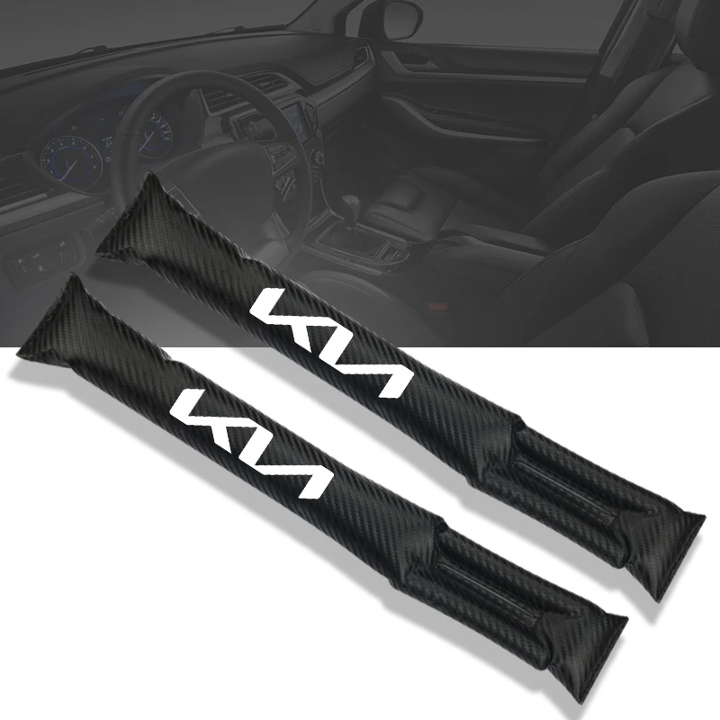 for KIA Carbon Fiber Leakproof Protective Seat Gap Car Cover Pad Sportage Rio Ceed Picanto K5 K9 Sorento auto Accessories