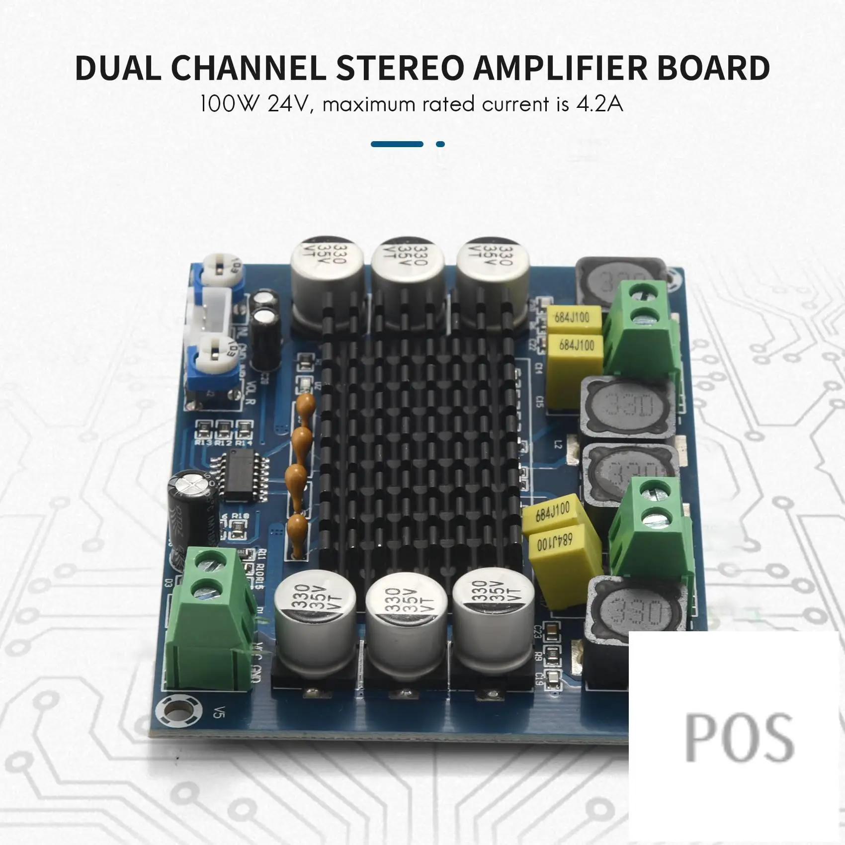 

TPA3116D2 Dual-Channel Stereo High Power Digital Audio Power Amplifier Board 2X120W XH-M543, 2 Pack-POS