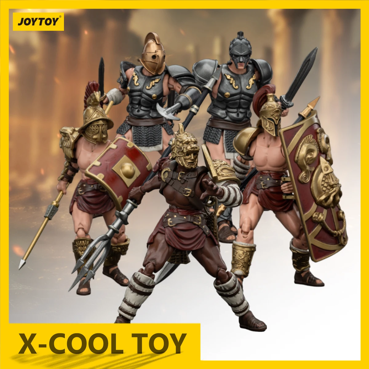 Pre-Sale JOYTOY Roman Gladiator Action Figure Hasta Thraex Secutor Dimachaerus Retiarius Gladiator Joint Movable Figurine Toys