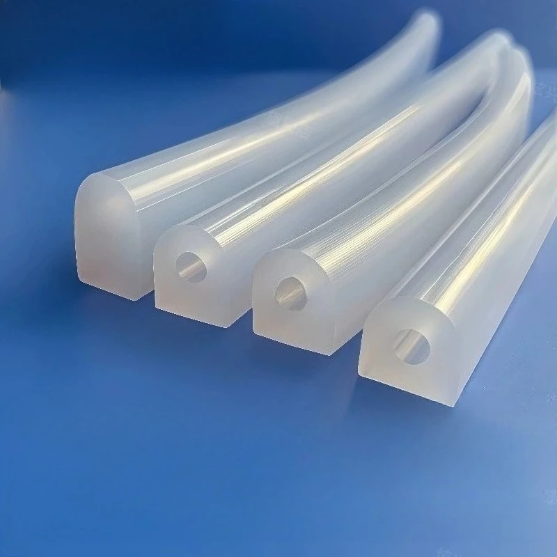 1/2/5M translucent heat-resistant anti-aging and wear-resistant D-type semicircular silicone sealing strip