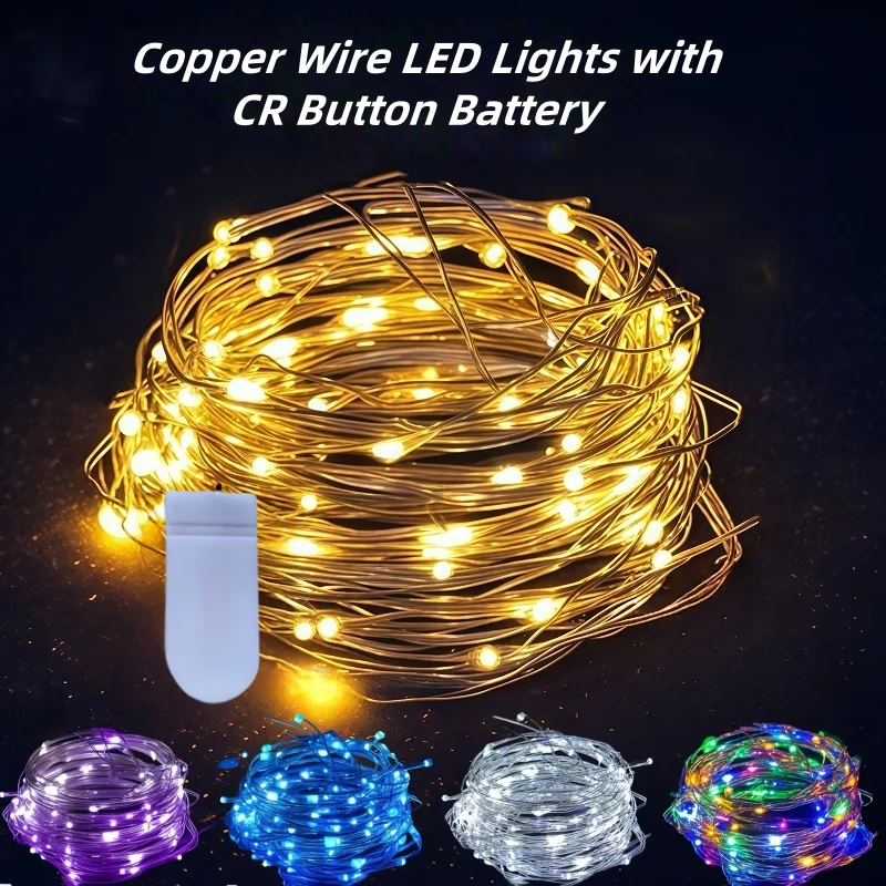 1/5/10 Package Fairy Light String LED Copper Wire String Light 1/2/3/5/10M Battery Powered Bedroom Garden Party Wedding Decorati