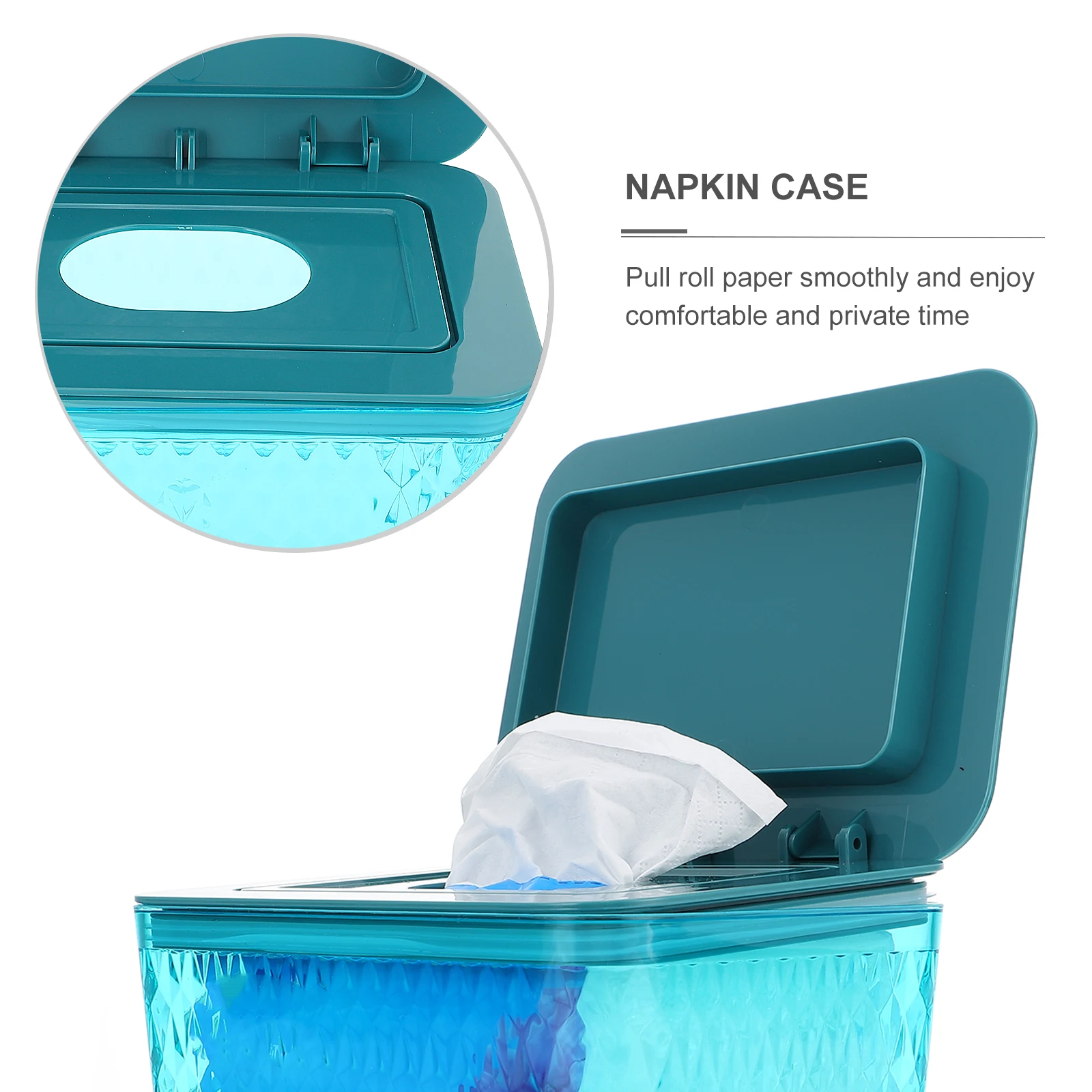 

Wet Tissue Box Material Wear Resistant Waterproof Ergonomic Design Easy Use Non Slip Rubber Feet Storage Container