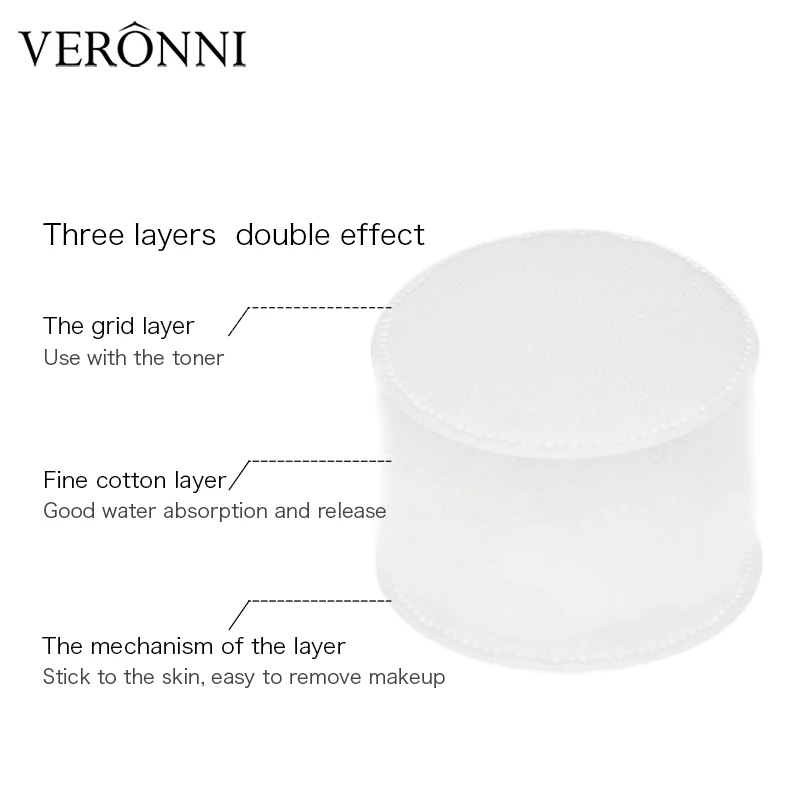 Almohadillas de algodón desechables de doble cara para limpieza y aplicación húmeda de bolsas faciales, portátiles, suaves y finas