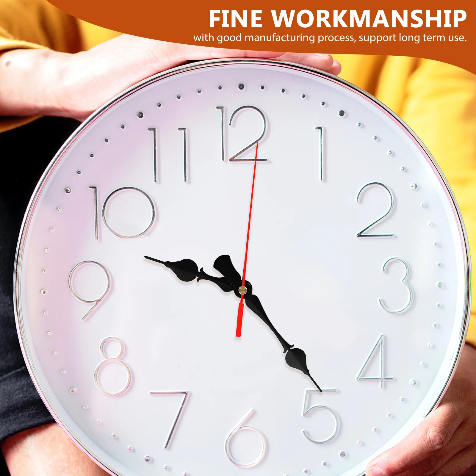 

1Set Clock Mechanism Replacement Kit Powered Silent Running Movement for Craft Wall Clocks and Repairs