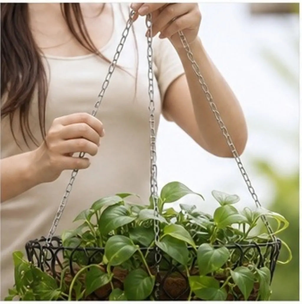 1 Roll Stainless Steel Hanging Chain Light Duty Small Link for Home Garden Camping Bird Feeder Plant Hanger Utility