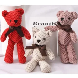 16cm Bear Stuffed Plush Toys Baby Cute Dress Key pendant Pendant Dolls Gifts Birthday Wedding Party Decor