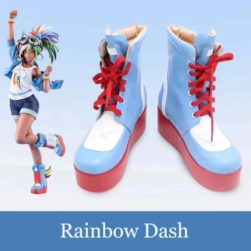 Anime Rainbow Dash Cosplay Shoes Boots Game Role Play Uniform Halloween Carnival Party Outfit Christmas Props