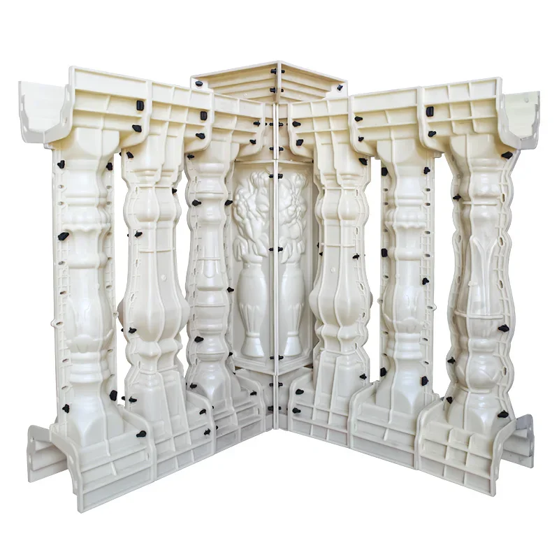 European-style villa balcony guardrail fence Roman column decoration model Cement square vase pillar railing mold