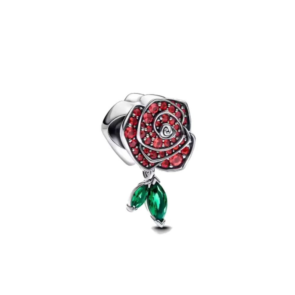 الأحمر سحر الخرزة قلادة 925 الفضة النبيذ الأحمر أحمر الشفاه عالية الكعب التفاح روز سحر صالح سوار المجوهرات النسائية الأصلية