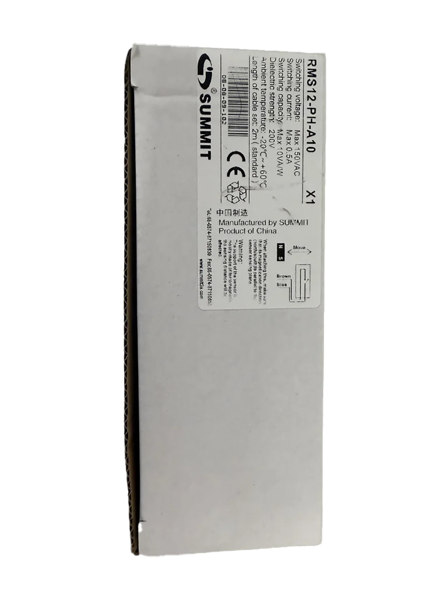 elevator and lift floor leveling detection half threaded  monostable contact NO type magnetic reed sensor RMS12-PH-A80