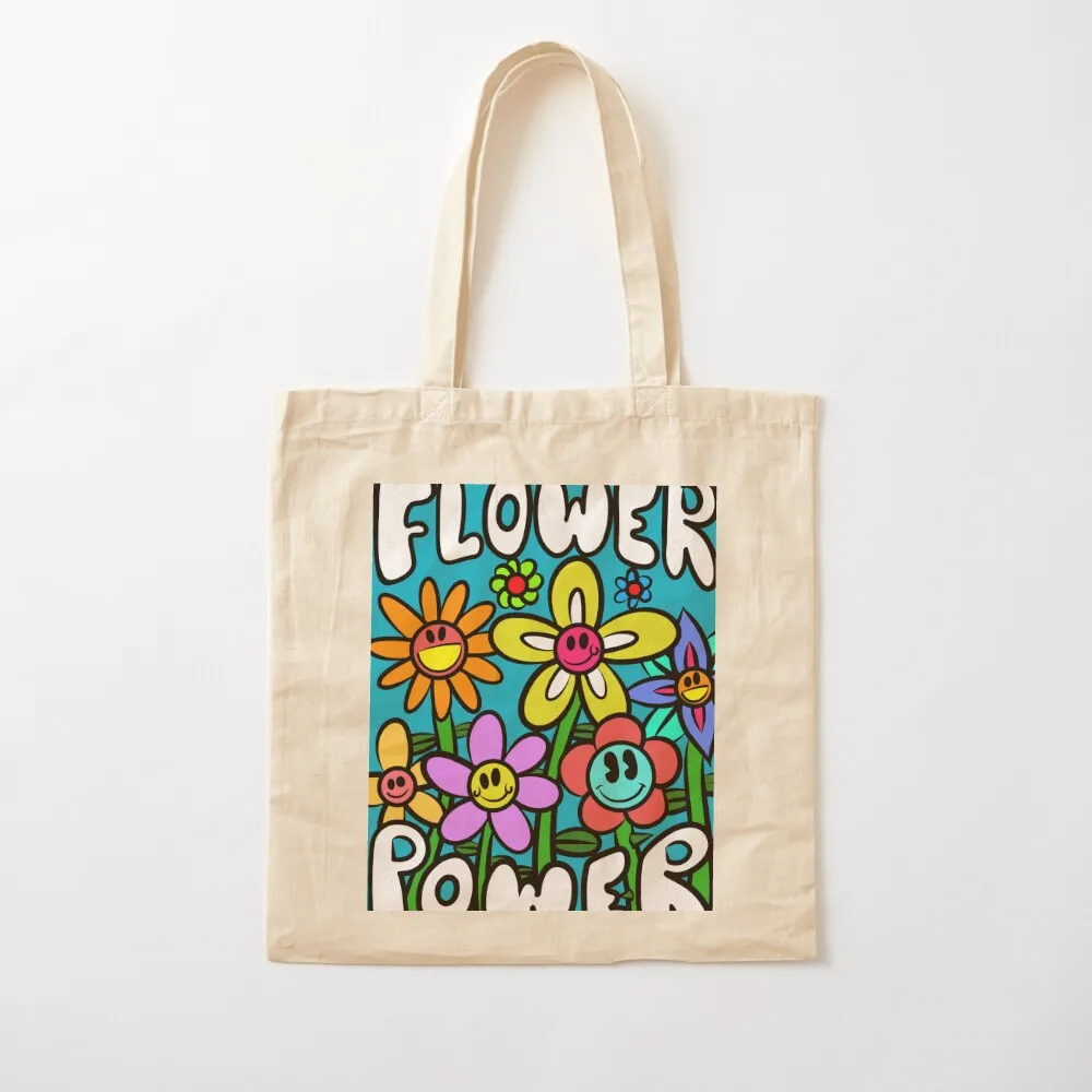 

Flower Power Tote Bag cute tote Women's custom Custom Canvas