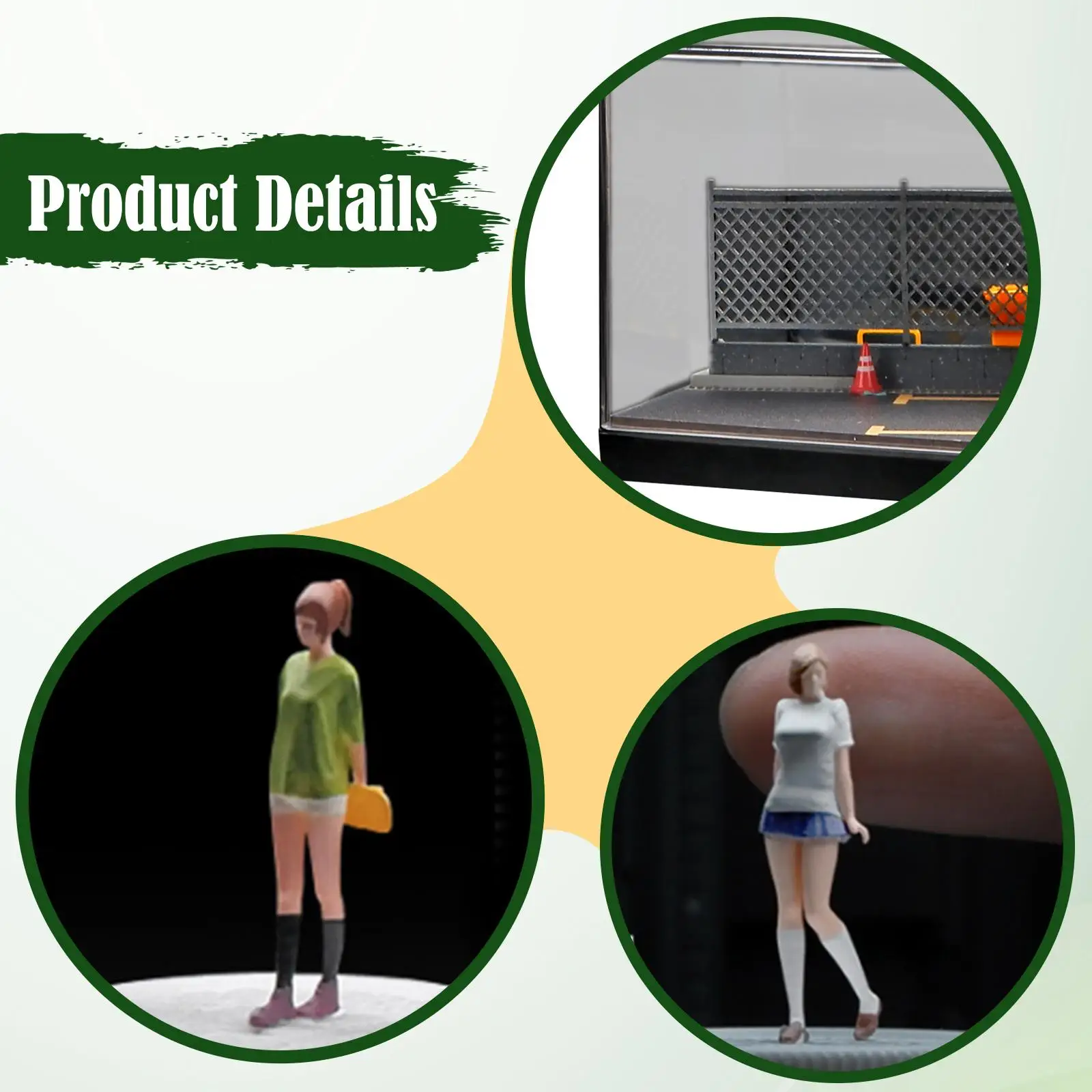 1/64 Diorama سيارة عرض حالة محاكاة سبيكة سيارة لعبة مجسمة عرض موقف #5